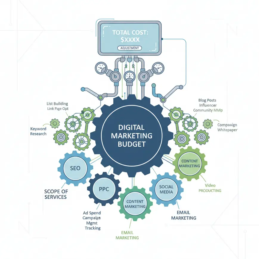 1. מה משפיע על מחיר שיווק דיגיטלי? (הגורמים העיקריים)