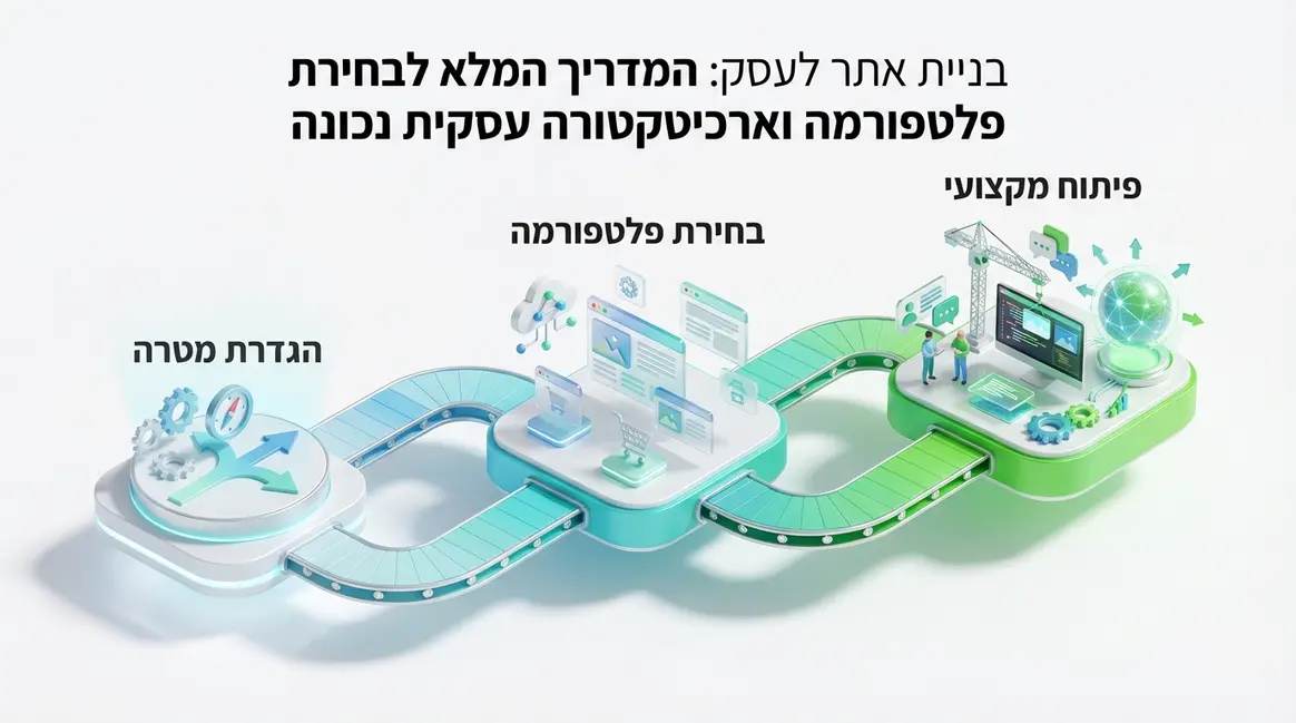 בניית אתר לעסק: המדריך המלא לבחירת פלטפורמה וארכיטקטורה עסקית נכונה