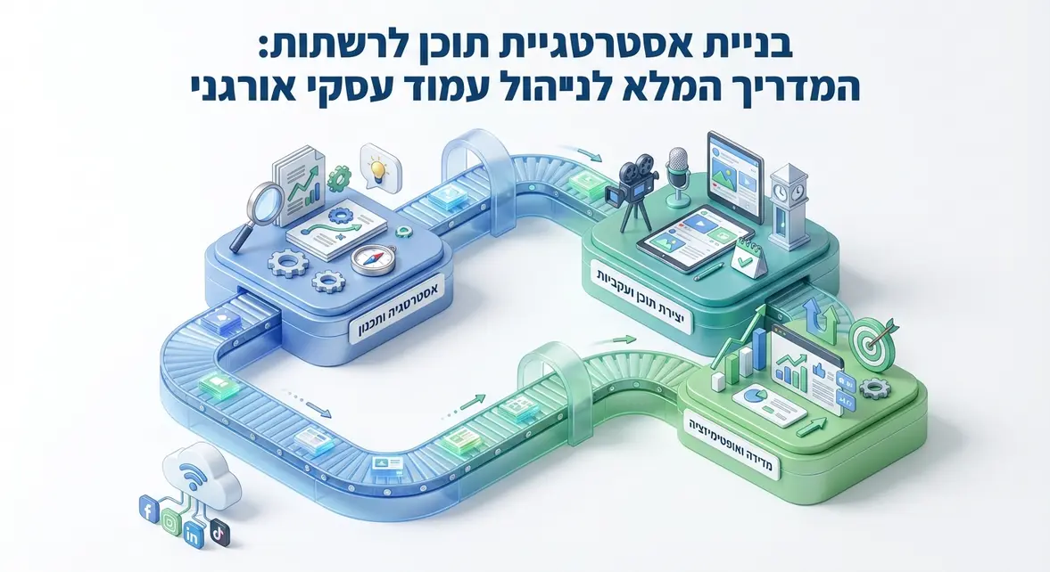 בניית אסטרטגיית תוכן לרשתות: המדריך המלא לניהול עמוד עסקי אורגני