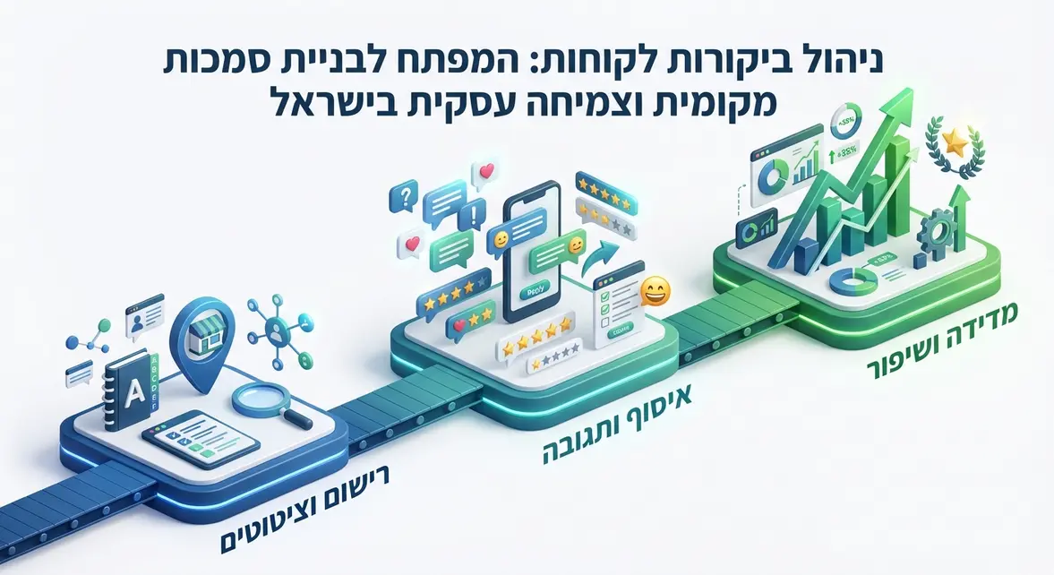 ניהול ביקורות לקוחות: המפתח לבניית סמכות מקומית וצמיחה עסקית בישראל
