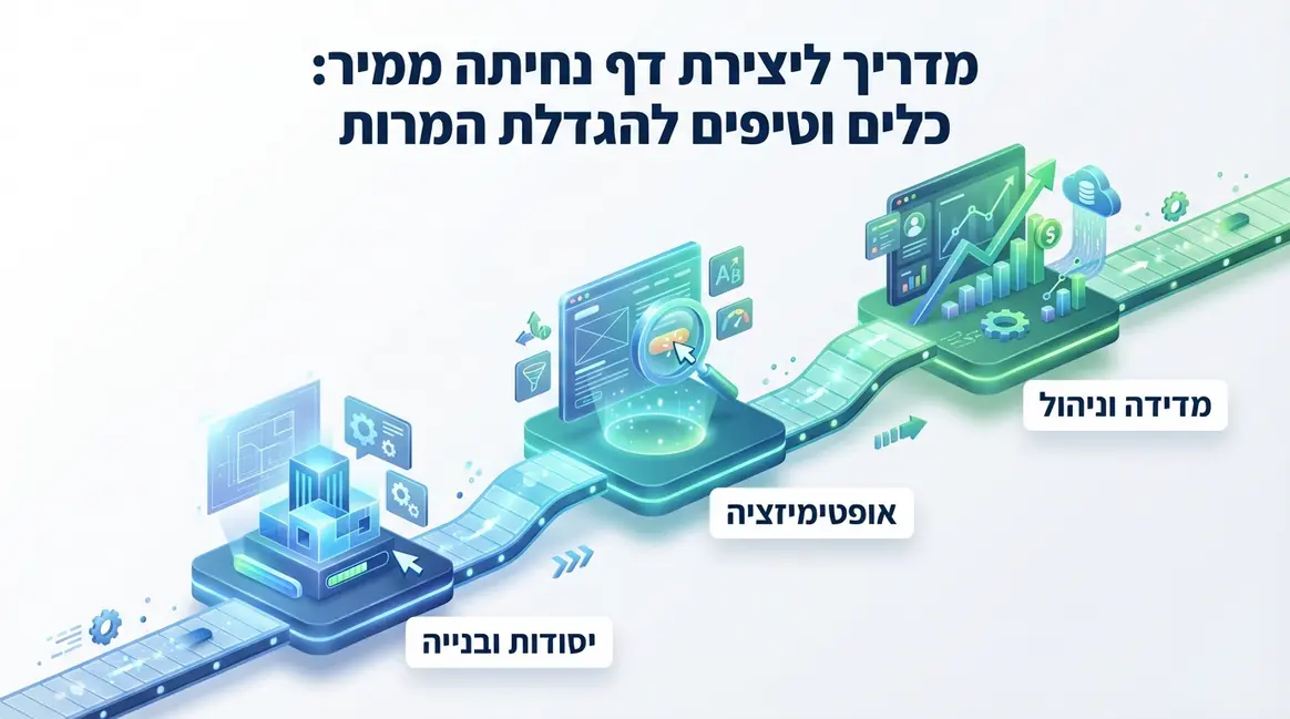 מדריך מקיף ליצירת דף נחיתה ממיר: כלים וטיפים להגדלת המרות