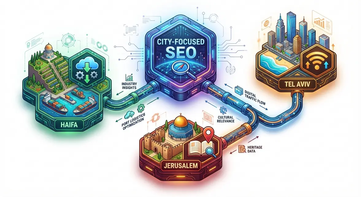 1. קידום אתרים ממוקד עיר: תל אביב, ירושלים וחיפה