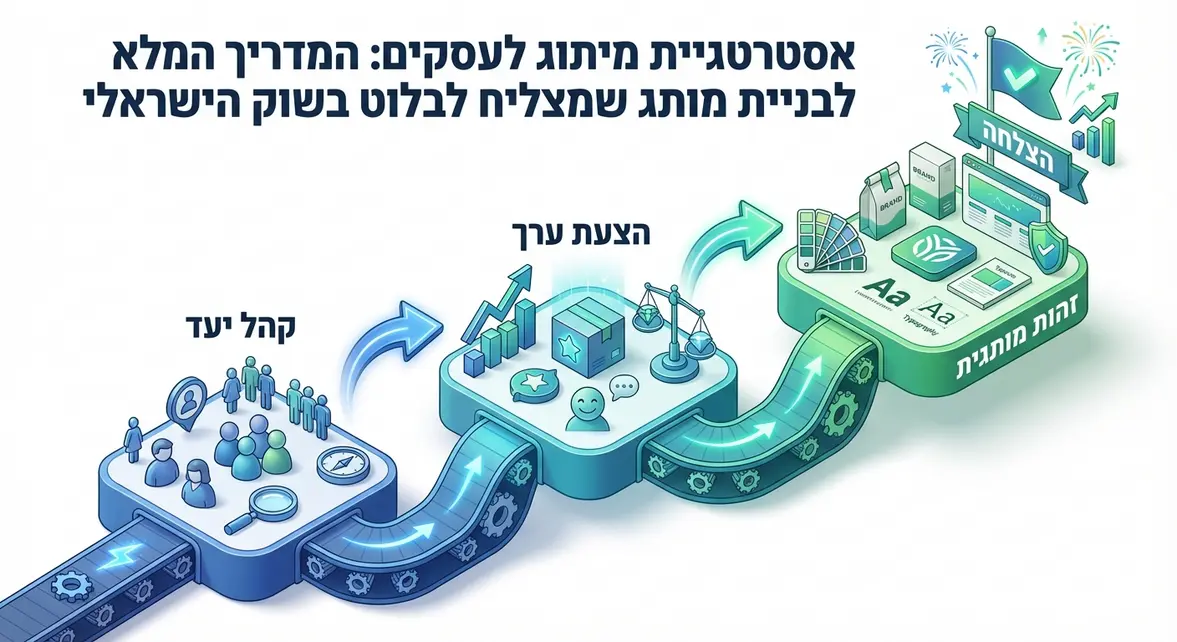 אסטרטגיית מיתוג לעסקים: המדריך המלא לבניית מותג שמצליח לבלוט בשוק הישראלי