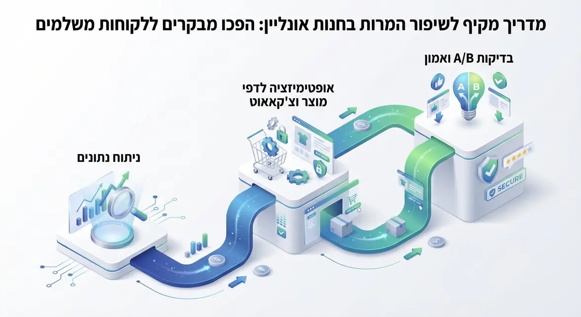 מדריך מקיף לשיפור המרות בחנות אונליין: הפכו מבקרים ללקוחות משלמים
